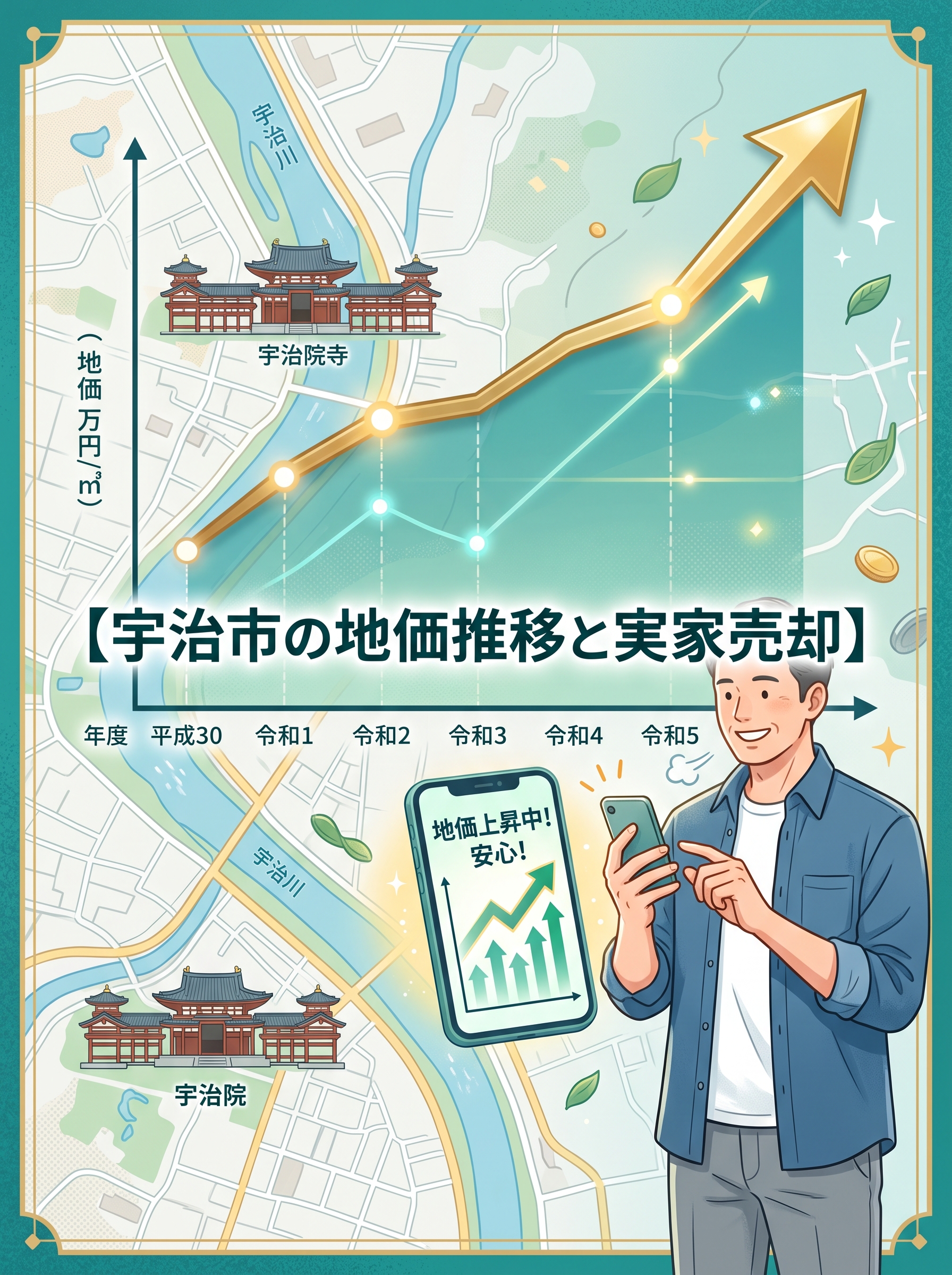宇治市の最新地価動向と推移